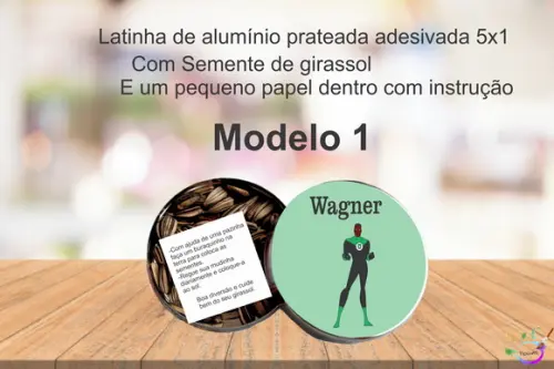 Latinha Semente Girassol-lanterna Verde