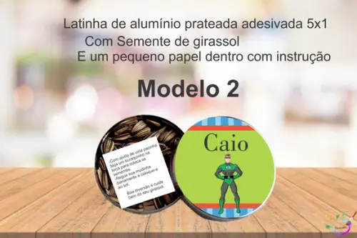 Latinha Semente Girassol-lanterna Verde