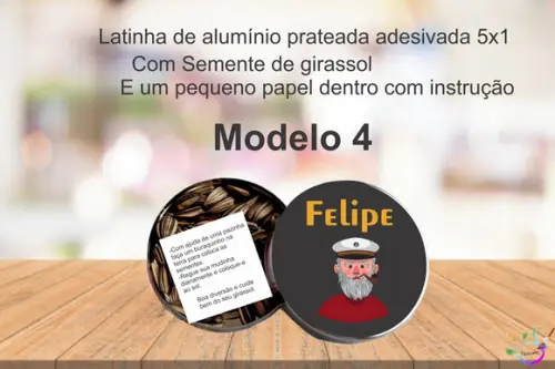 Latinha Semente Girassol-marinheiro