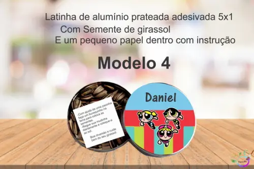 Latinha Semente Girassol-menina Super Poderosas