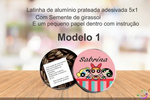 Latinha Semente Girassol-menina Super Poderosas