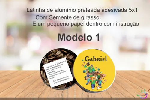 Latinha Semente Girassol-minecraft
