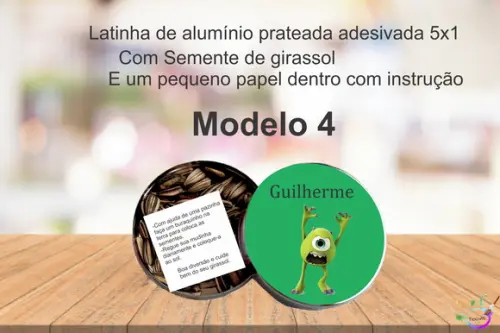 Latinha Semente Girassol-mike Wazowski