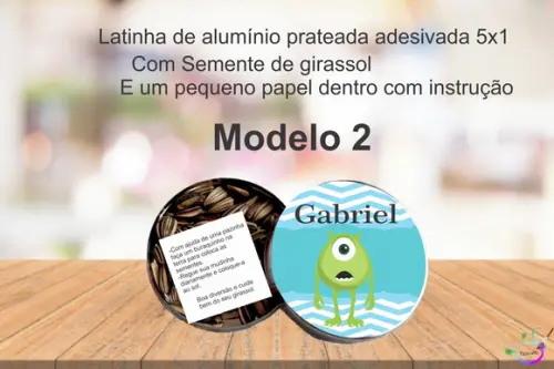 Latinha Semente Girassol-mike Wazowski