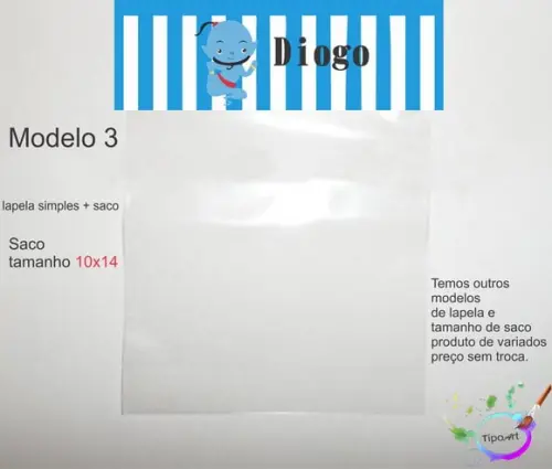 Lapela(simples) e Saco 10x14-genio