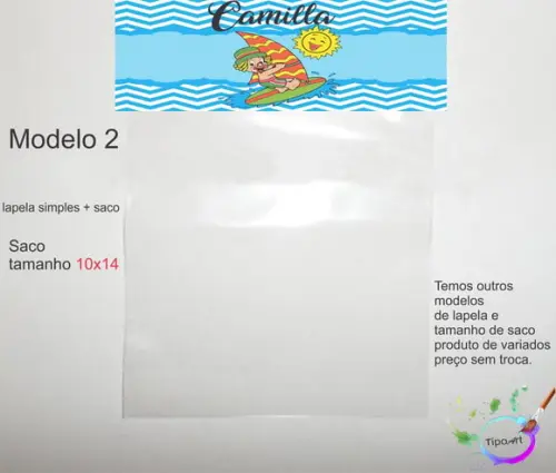 Lapela(simples) e Saco 10x14-patatí Patatá