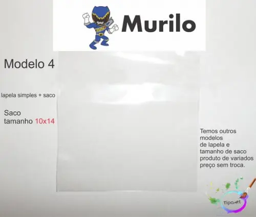 Lapela(simples) e Saco 10x14-pawer Ranger