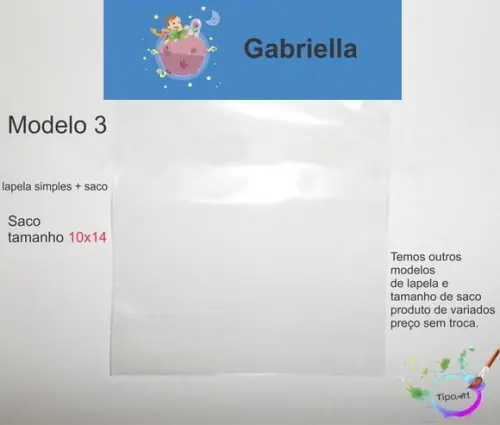 Lapela(simples) e Saco 10x14-pequeno Príncipe