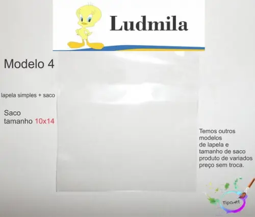 Lapela(simples) e Saco 10x14-piu Piu