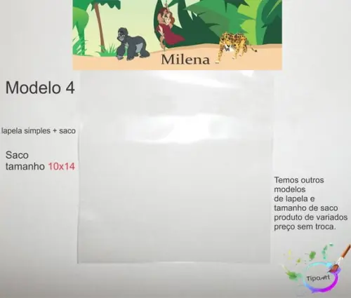 Lapela(simples) e Saco 10x14-tarzan