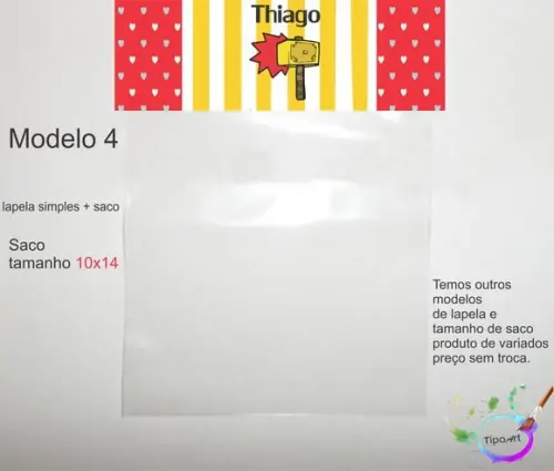 Lapela(simples) e Saco 10x14-thor