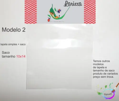 Lapela(simples) e Saco 10x14-timão