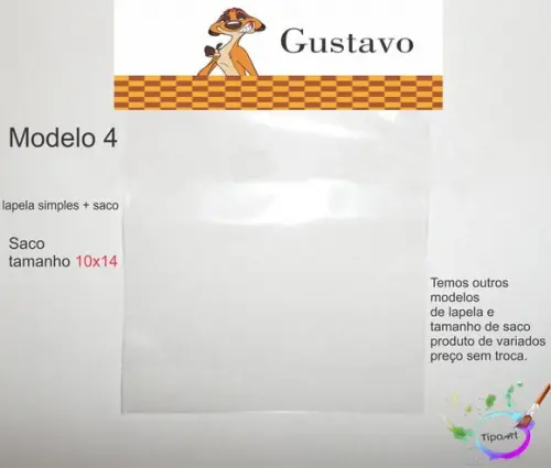 Lapela(simples) e Saco 10x14-timão