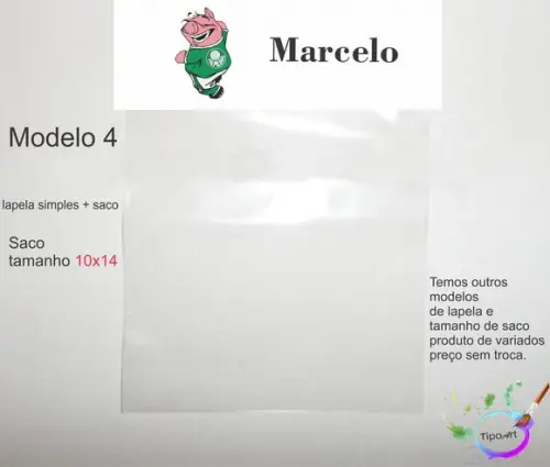 Lapela(simples) e Saco 10x14-verdão