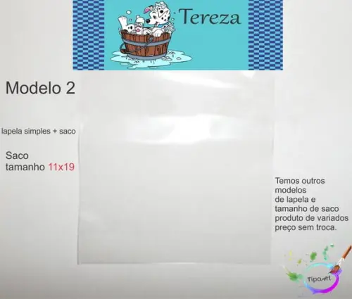 Lapela(simples) e Saco 11x19-101 Dalmatas