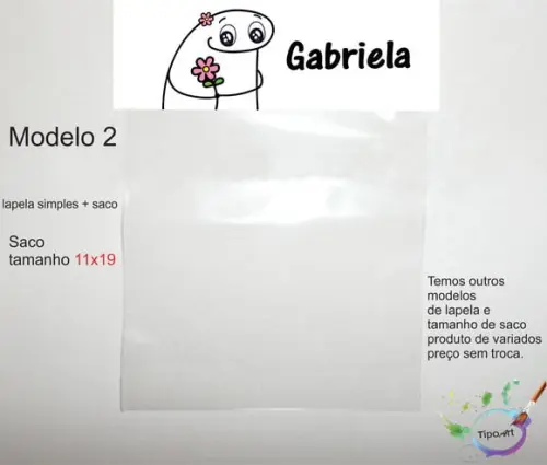 Lapela(simples) e Saco 11x19-flork