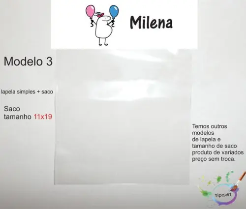 Lapela(simples) e Saco 11x19-flork