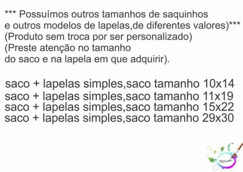 Lapela(simples) e Saco 11x19-mickey Safari