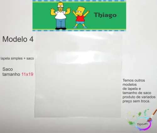 Lapela(simples) e Saco 11x19-simpson