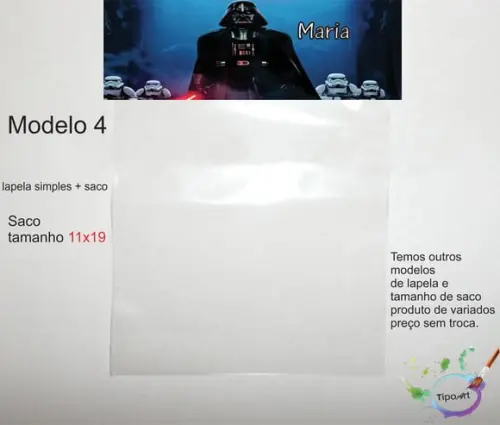 Lapela(simples) e Saco 11x19-starwars