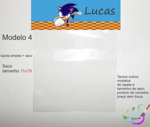 Lapela(simples) e Saco 11x19-sonic