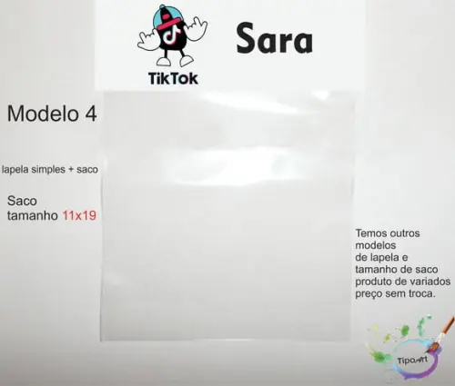 Lapela(simples) e Saco 11x19-tik Tok