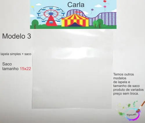 Lapela(simples) e Saco 15x22-circo