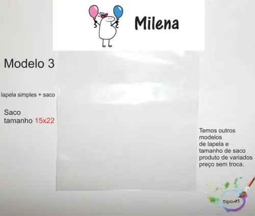 Lapela(simples) e Saco 15x22-flork