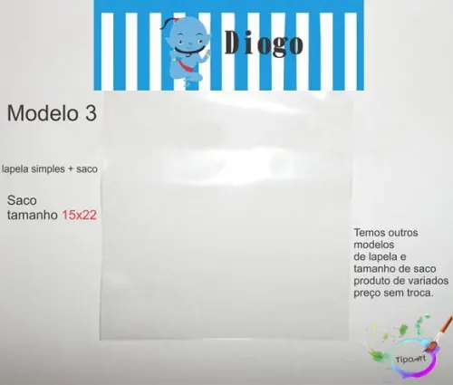 Lapela(simples) e Saco 15x22-genio