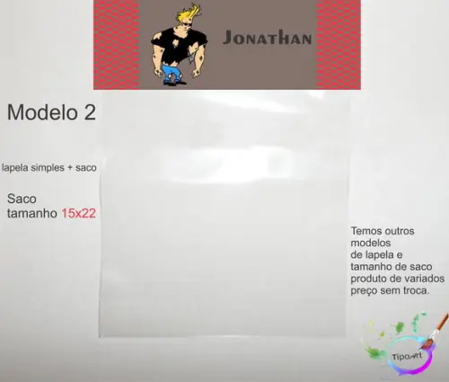 Lapela(simples) e Saco 15x22-johnny Bravo