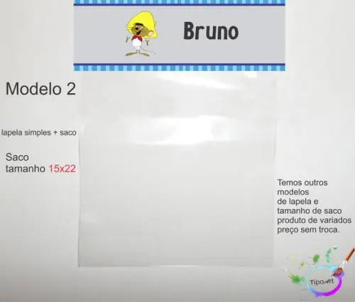 Lapela(simples) e Saco 15x22-ligeirinho