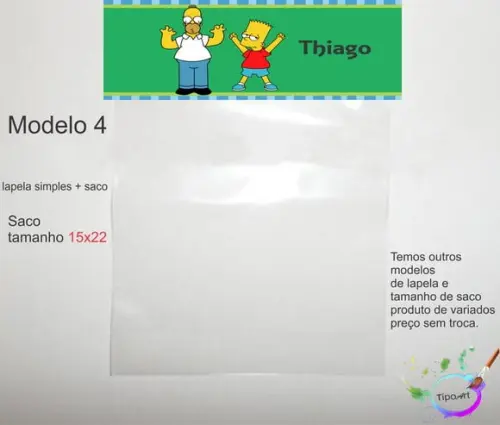 Lapela(simples) e Saco 15x22-simpson