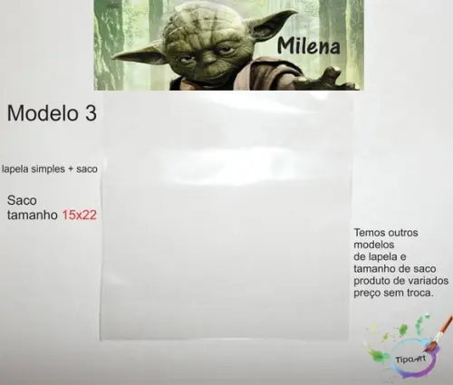 Lapela(simples) e Saco 15x22-starwars