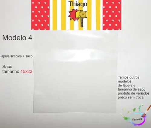Lapela(simples) e Saco 15x22-thor