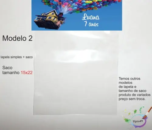 Lapela(simples) e Saco 15x22-up Altas Aventuras
