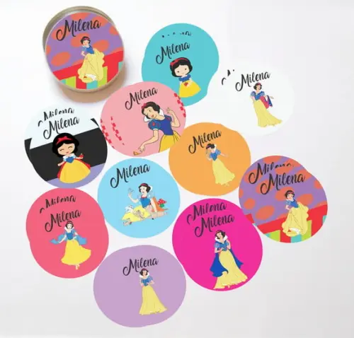 Latinha + Jogos da Memória-branca de Neve