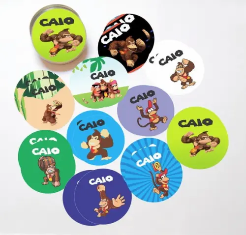 Latinha + Jogos da Memória-donkey Kong