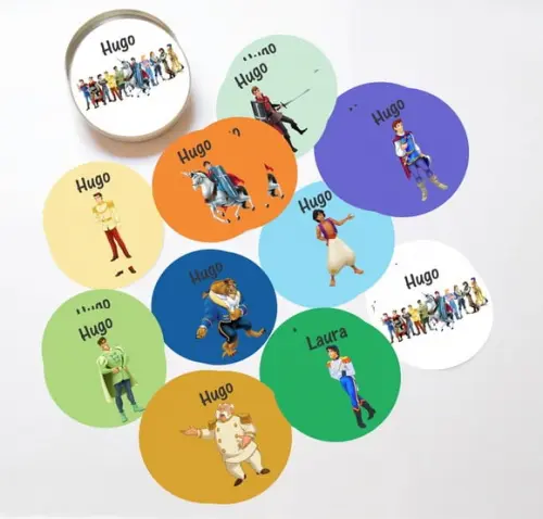 Latinha + Jogos da Memória-príncipes Disney
