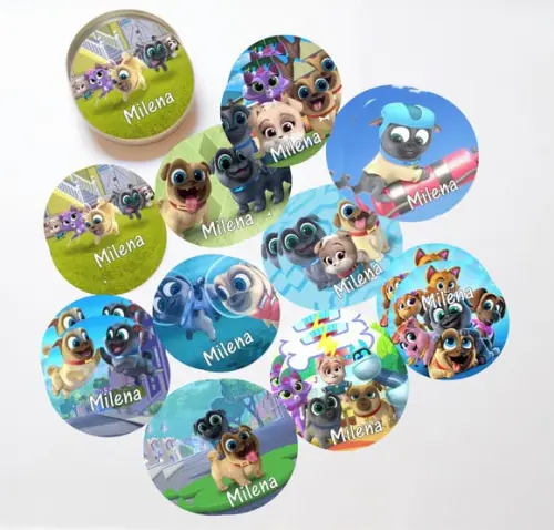Latinha + Jogos da Memória-puppy Dogs Pals