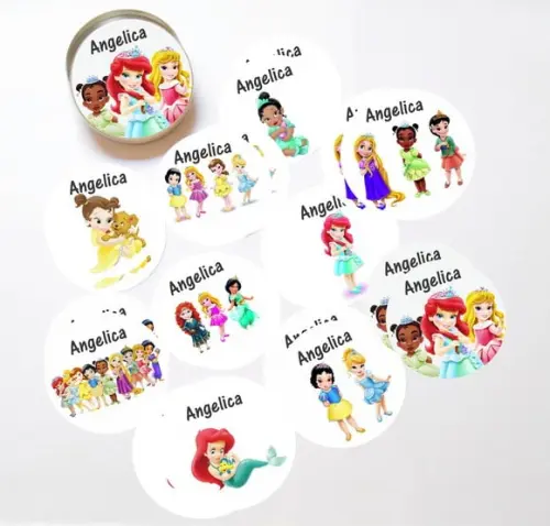 Latinha + Jogos da Memória-princesas Disney Baby
