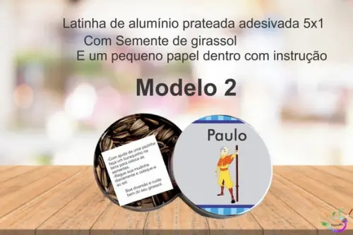 Latinha Semente Girassol-avatar Aang