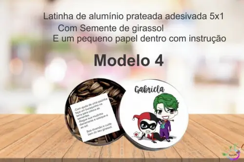 Latinha Semente Girassol-arlequina