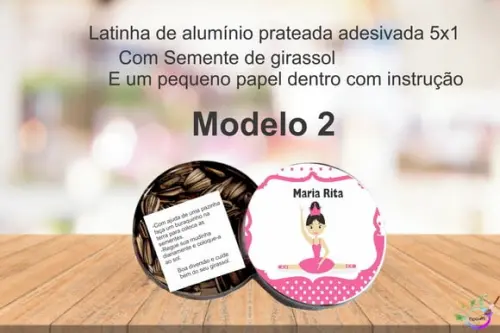 Latinha Semente Girassol-bailarina
