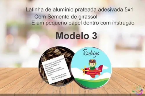 Latinha Semente Girassol-aviador