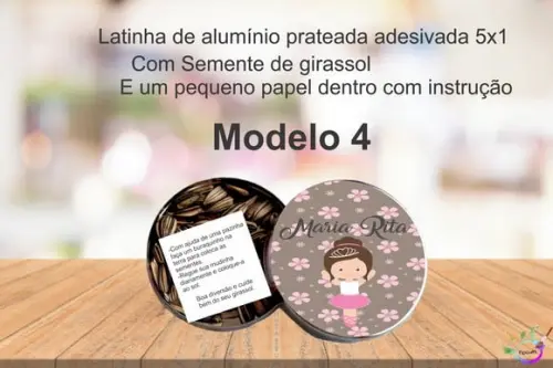 Latinha Semente Girassol-bailarina