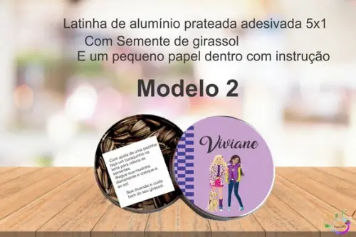 Latinha Semente Girassol-barbie