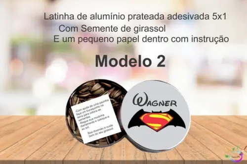 Latinha Semente Girassol-batman