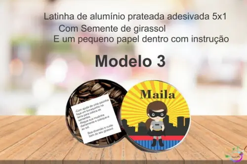 Latinha Semente Girassol-batman