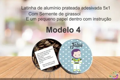 Latinha Semente Girassol-buzz Lightyear