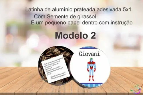 Latinha Semente Girassol-capitão Planeta